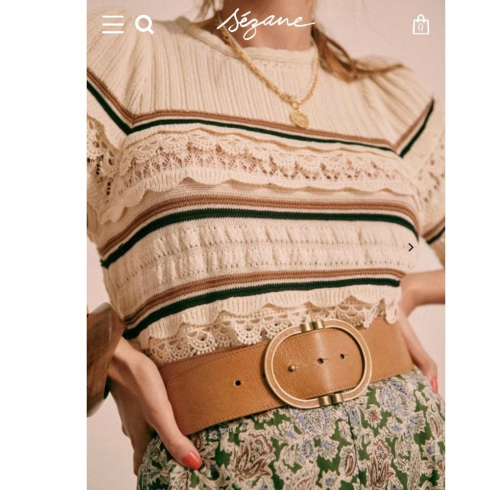 Sezane Tan Belt